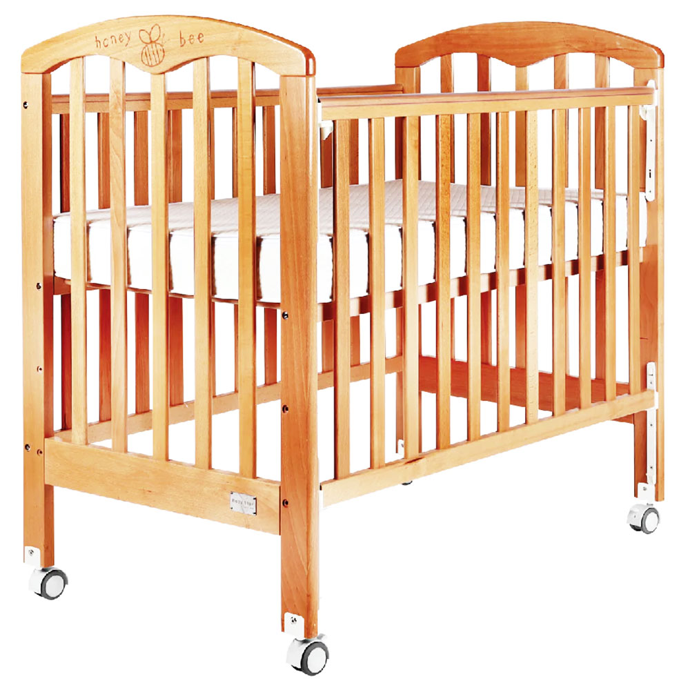 BabyStar Cozzi嬰兒木床歐洲櫸木包括4”床褥 原木色