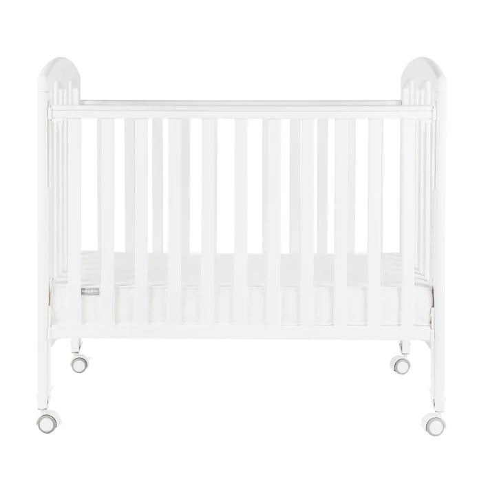 Baby Star Cozzi Baby Cot European Beech with 4" Mattress - White