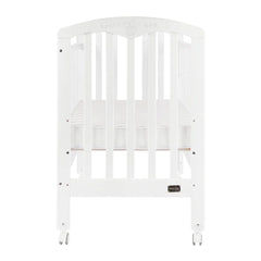 Baby Star Cozzi Baby Cot European Beech with 4" Mattress - White