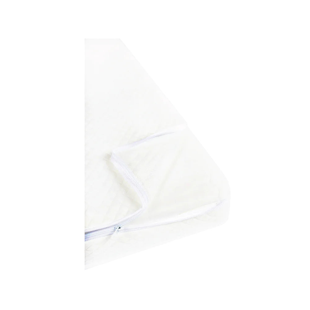 Baby Star Cozzi Baby Cot European Beech with 4" Mattress - White