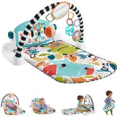 Fisher-Price Baby Activity Mat Grow Kick & Play Piano Gym Portable Musical Toy with Smart Stages Learning Ages 0+ Months
