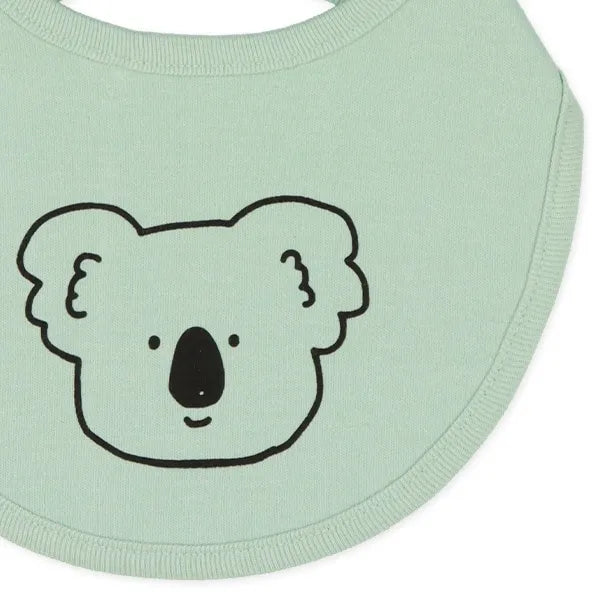 西松屋嬰兒領圍可調式圍兜口水肩套裝-考拉、熊、松鼠、熊貓 4件裝