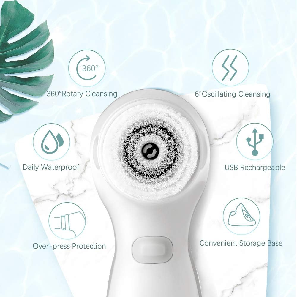 TOUCHBeauty 2-in-1 Electric Facial Cleansing Brush Rotating Oscillating Heads Authorized Goods