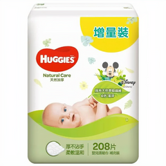 Huggies 天然加厚嬰兒濕紙巾208片補充裝